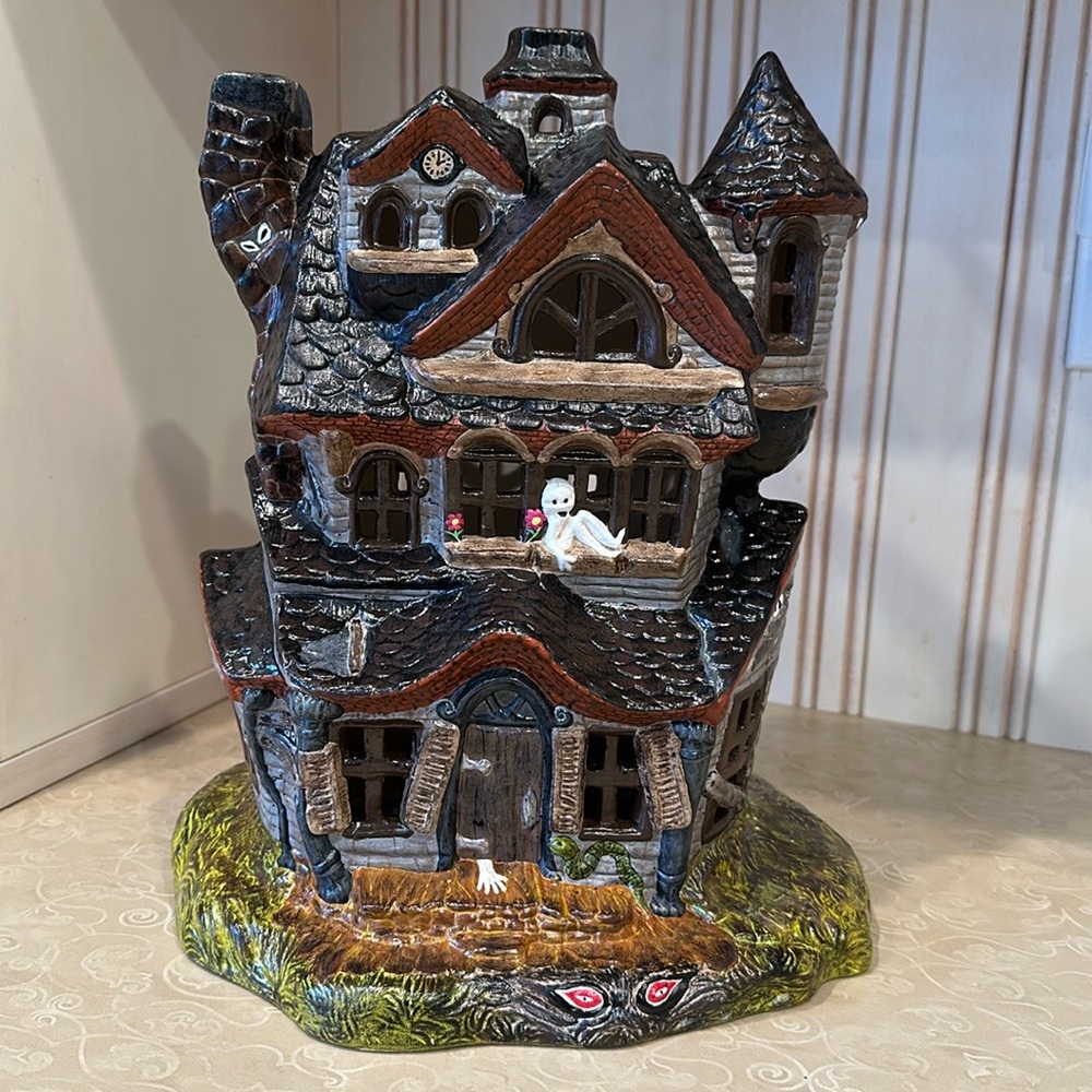 Hand Painted Ceramic Haunted House